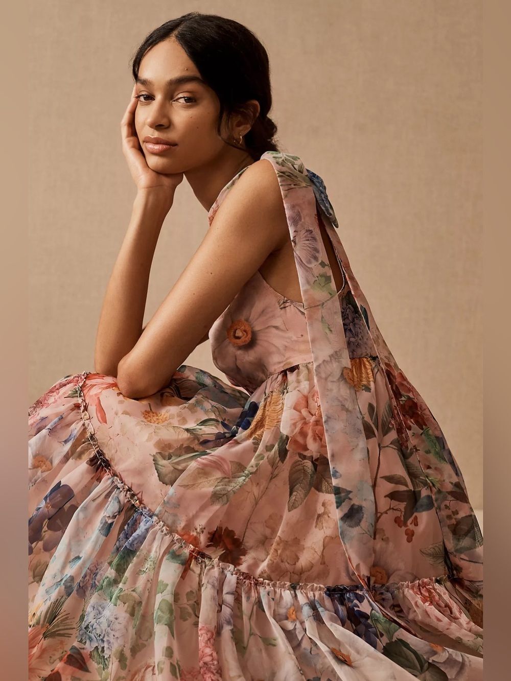 New Anthropologie x BHLDN Marcella Flower Dress Size 4 - Picture 4 of 11